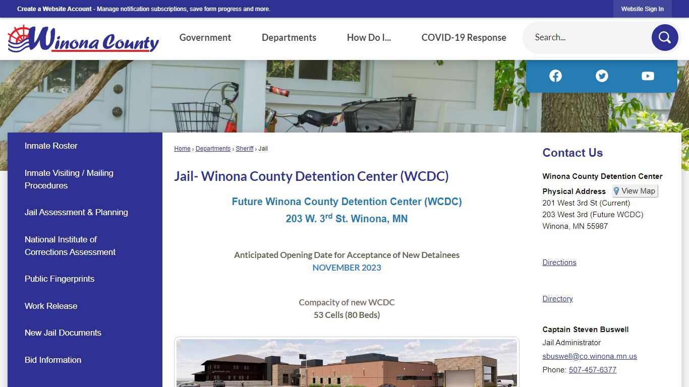 Jail- Winona County Detention Center (WCDC) | Winona County, MN